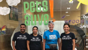 Community Engagement Team volunteering at San Antonio Pets Alive