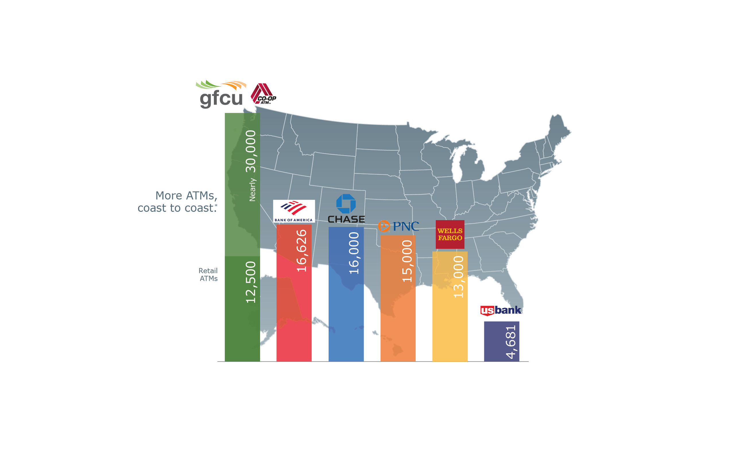 CO-OP ATM network map