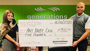 Check presentation to Any Baby Can