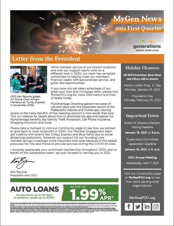 Q1 2021 Member Newsletter