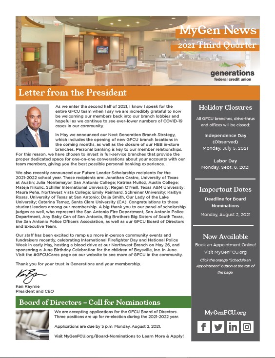 Q3 2021 Member Newsletter