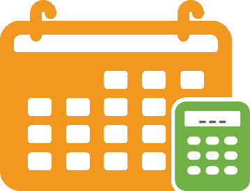 Calendar and Calculator Icon_Terms From 12 to 60 months