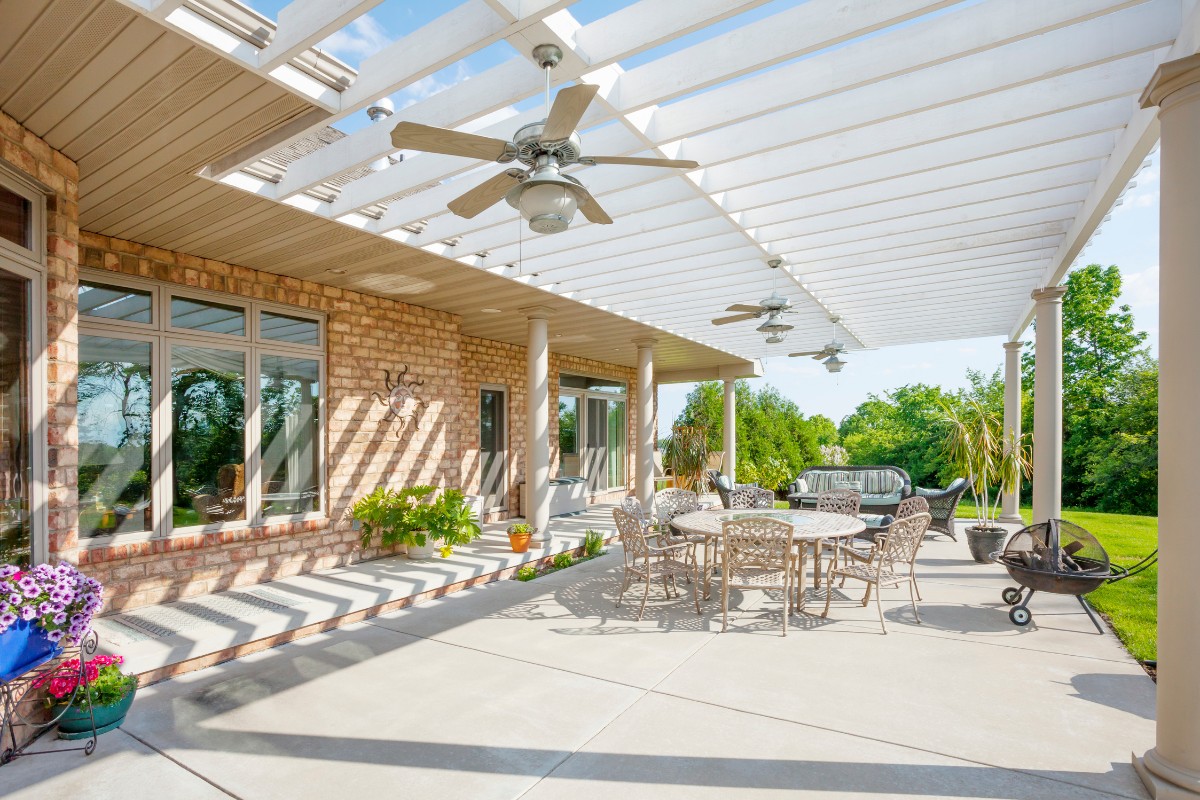 Picture of renovated backyard patio.